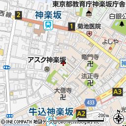 東京都新宿区横寺町13周辺の地図