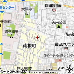 東京都新宿区南榎町17周辺の地図