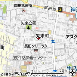 東京都新宿区矢来町48周辺の地図