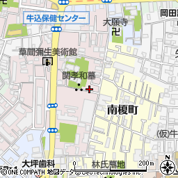 東京都新宿区弁天町70周辺の地図