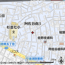 東京都杉並区阿佐谷南3丁目22-8周辺の地図