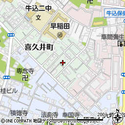 東京都新宿区喜久井町34周辺の地図