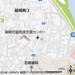 産経新聞　江戸川区篠崎専売店周辺の地図