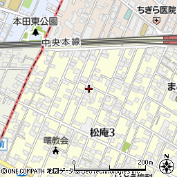 東京都杉並区松庵3丁目23-13周辺の地図