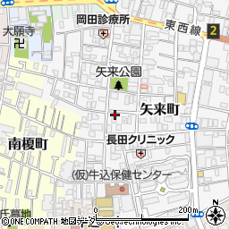 東京都新宿区矢来町35周辺の地図