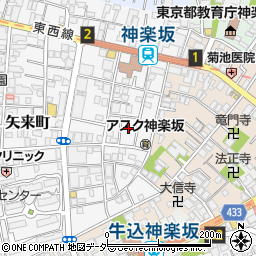 東京都新宿区矢来町96周辺の地図