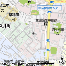 東京都新宿区弁天町164周辺の地図