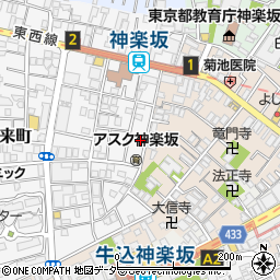 東京都新宿区矢来町98周辺の地図