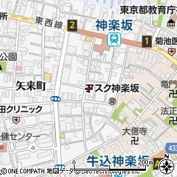 東京都新宿区矢来町95周辺の地図