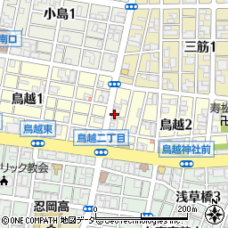 東京都台東区鳥越周辺の地図