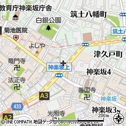 東京都新宿区白銀町1-17周辺の地図