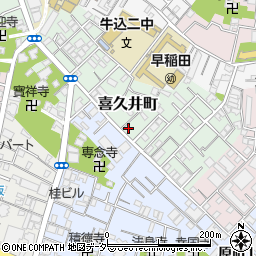 東京都新宿区喜久井町32周辺の地図