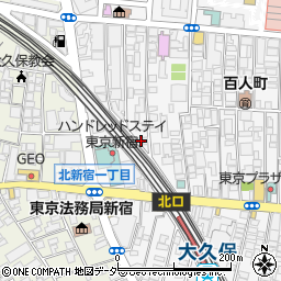東京都新宿区百人町2丁目24-2周辺の地図