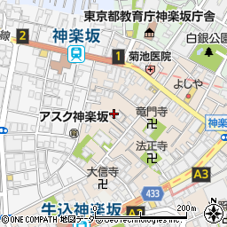 東京都新宿区横寺町10周辺の地図