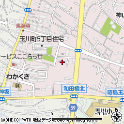 東京都昭島市玉川町5丁目周辺の地図