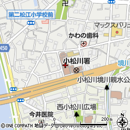 日本郵便江戸川郵便局周辺の地図