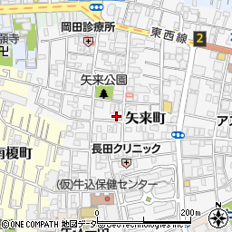 東京都新宿区矢来町36周辺の地図