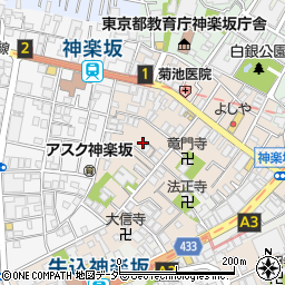 東京都新宿区横寺町9周辺の地図