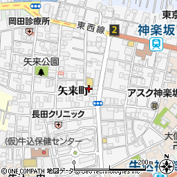 東京都新宿区矢来町60周辺の地図