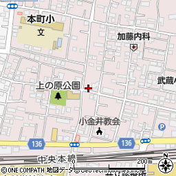 至福弁小金井店周辺の地図