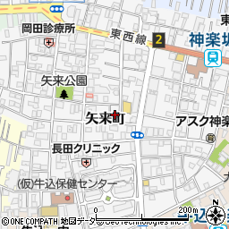 東京都新宿区矢来町53周辺の地図
