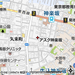 東京都新宿区矢来町73周辺の地図