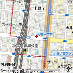 上野５丁目パーキングメーター３周辺の地図