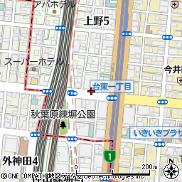 上野５丁目パーキングメーター３周辺の地図
