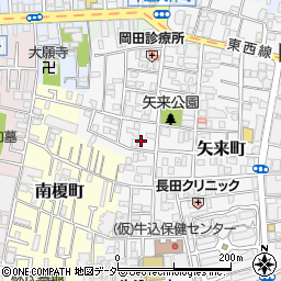 東京都新宿区矢来町33周辺の地図