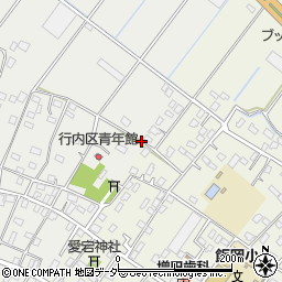 千葉県旭市行内周辺の地図