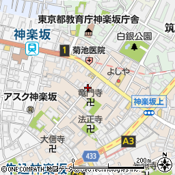 東京都新宿区神楽坂6丁目周辺の地図