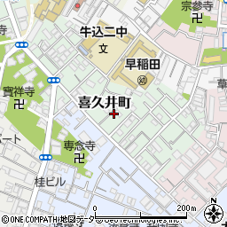 東京都新宿区喜久井町29周辺の地図