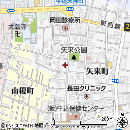 東京都新宿区矢来町32周辺の地図