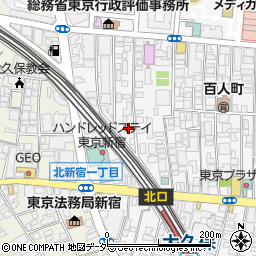 東京都新宿区百人町2丁目24-30周辺の地図