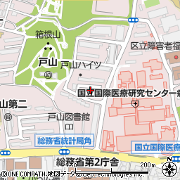 都営戸山ハイツアパート８号棟周辺の地図