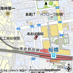 リパーク船橋本町７丁目駐車場周辺の地図