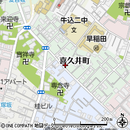 東京都新宿区喜久井町26周辺の地図