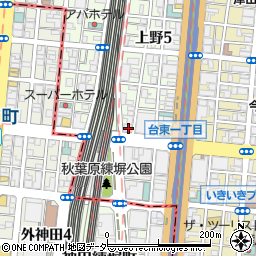 東京都台東区上野5丁目3-1周辺の地図