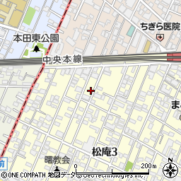 東京都杉並区松庵3丁目21-17周辺の地図