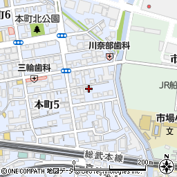 エーパーク船橋本町５丁目駐車場周辺の地図