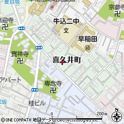 東京都新宿区喜久井町27周辺の地図