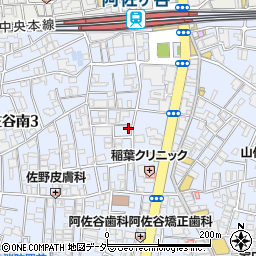 東京都杉並区阿佐谷南3丁目33-21周辺の地図