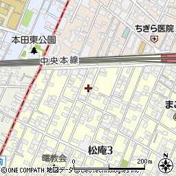 東京都杉並区松庵3丁目21-16周辺の地図