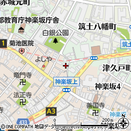 東京都新宿区白銀町25周辺の地図