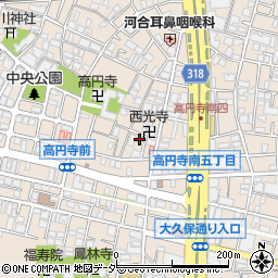 カーチャス高円寺周辺の地図