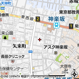 東京都新宿区矢来町71周辺の地図