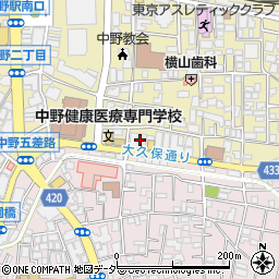 東京都中野区中野2丁目19周辺の地図