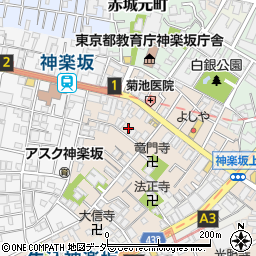 東京都新宿区横寺町4周辺の地図