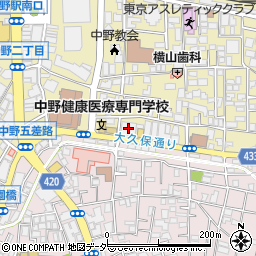 中央労働金庫中野支店周辺の地図