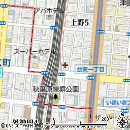 東京都台東区上野5丁目3-3周辺の地図